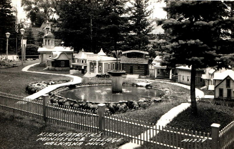 Kirkpatricks Miniature Village - Vintage Postcard (newer photo)